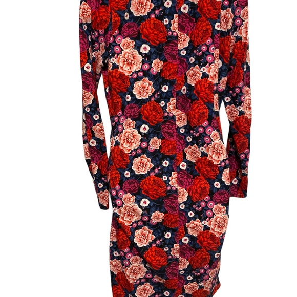 Old Navy Maternity Red Floral Cotton Bodycon Dress Large - Picture 5 of 9